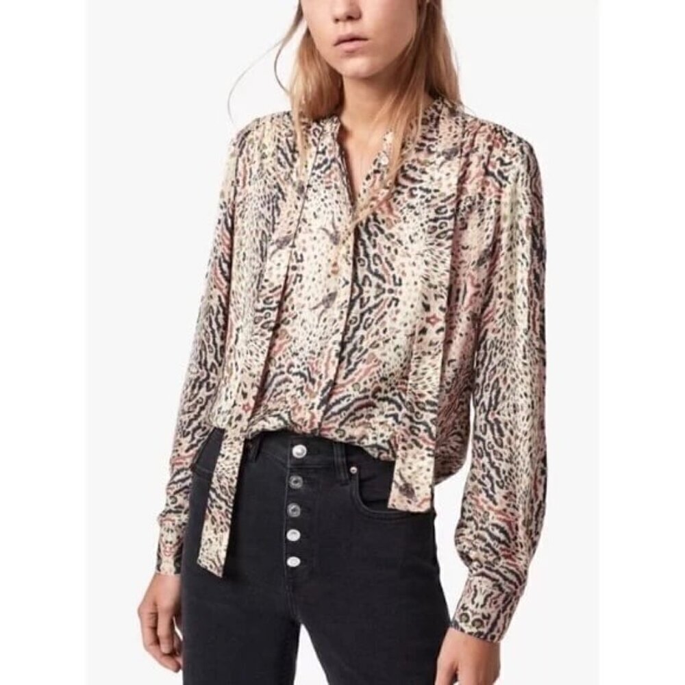 All Saints Toni Arietta animal print southwestern Shirt